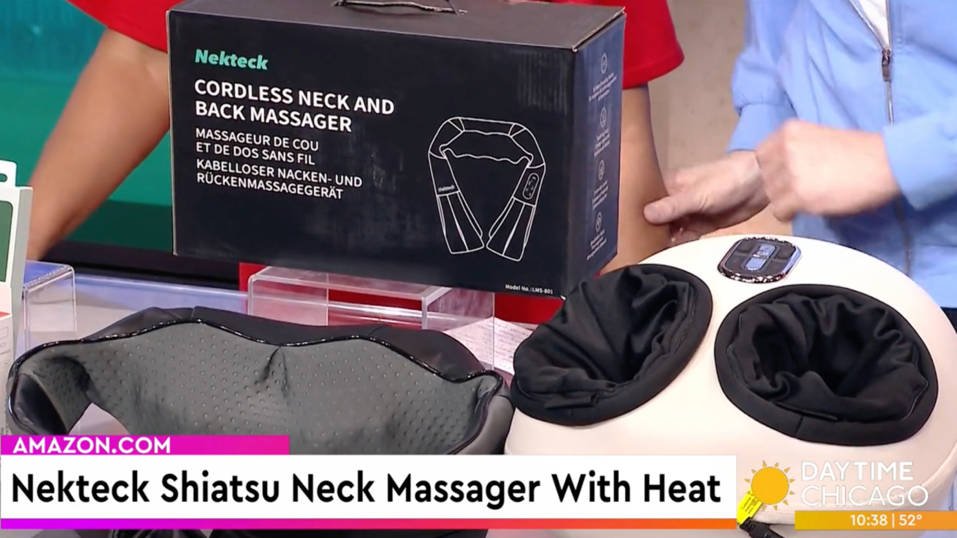 Amazon.com: Nekteck Shiatsu Neck Massager with Heat for Pain